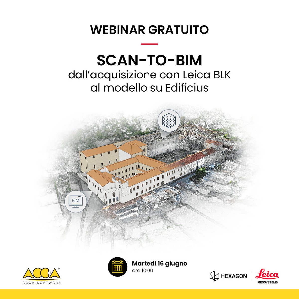 ACCAsoftware's tweet photo. Dal rilievo reale al modello #BIM in pochi passi con @LeicaGeosystems 🛠️📐

📅 Martedì 16 Giugno,
🕙 ore 10:00
💻 Online e Gratuito

Info e registrazione 👇 
https://t.co/g8i1JHDGCj

#ScanToBIM #BIMsoftware #Digitalizzazione #Progettazione #Architetti #Geometri #Ingegneri https://t.co/nQtkBT5ozW