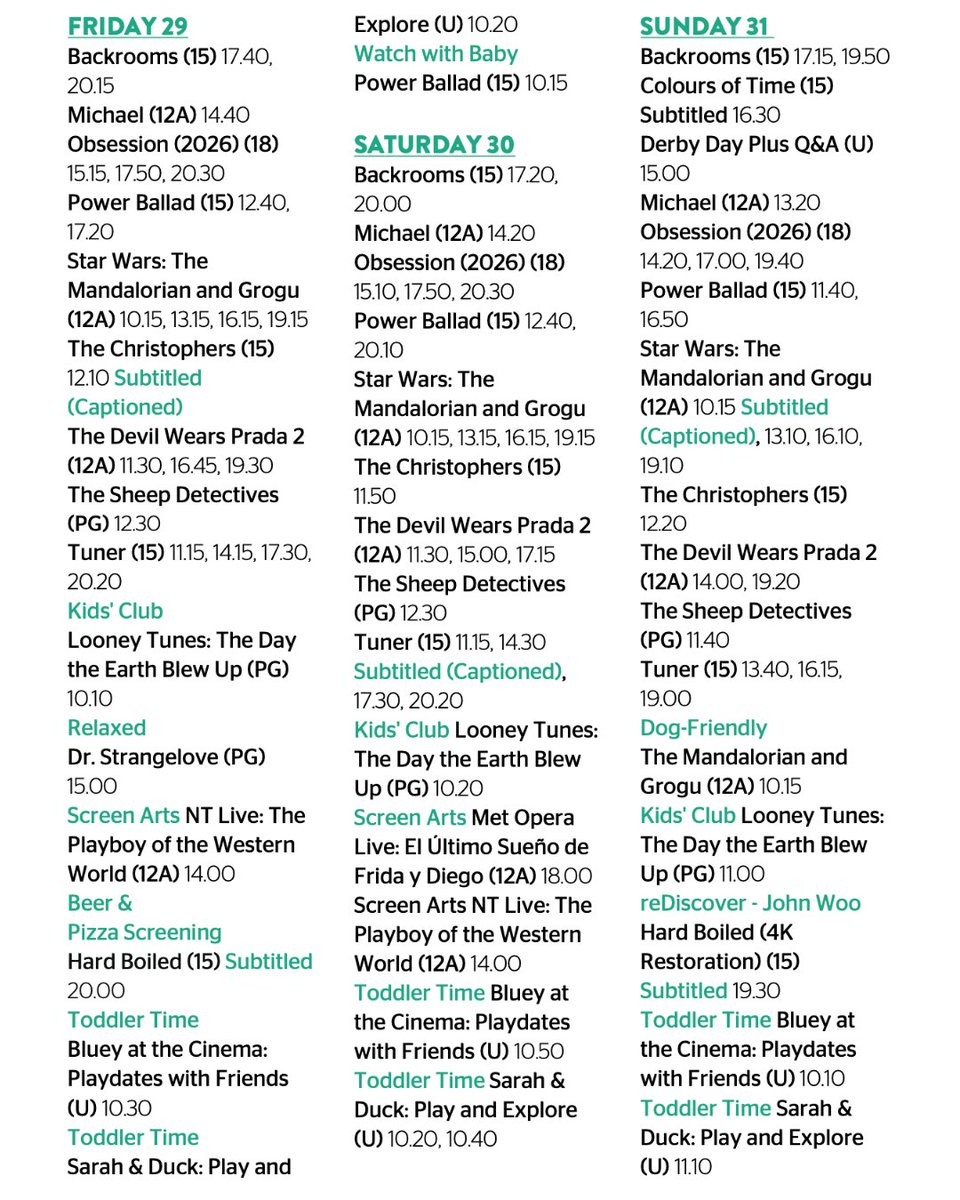 Epsom_PH's tweet photo. Luckily, you don't have to choose between dinner and a night at the cinema. You can do both 🍕🍷

🎬 Swipe for showtimes.

Now Playing:
✨ Backrooms
✨ Obsession
✨ Derby Day + exclusive Q&amp;A
✨ Power Ballad
✨ Star Wars: The Mandalorian &amp; Grogu
✨ The Christophers

#EpsomCinema https://t.co/QnyJWjmL46