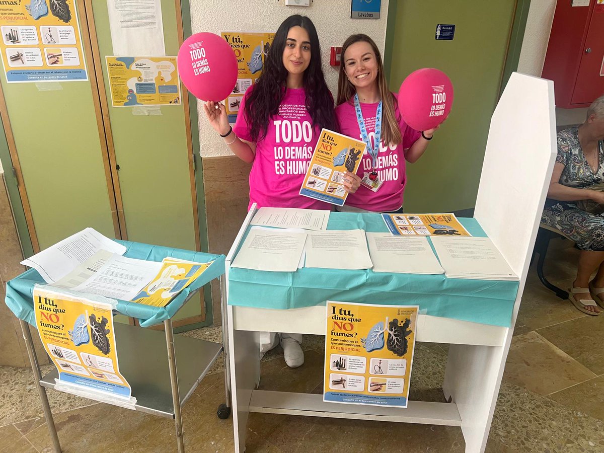 GVAlaRibera's tweet photo. 🚭 Els centres de salut Sueca, Carlet, Cullera i Carcaixent, també se sumen hui al #DiaMundialSenseTabac amb taules informatives per a promoure una vida sense fum. 💙

#SinHumo #VidaSaludable  #Sueca #Carlet #Cullera #Carcaixent #HospitalLaRibera #CuidemJuntsSomLaRibera https://t.co/l8JhPITFvn
