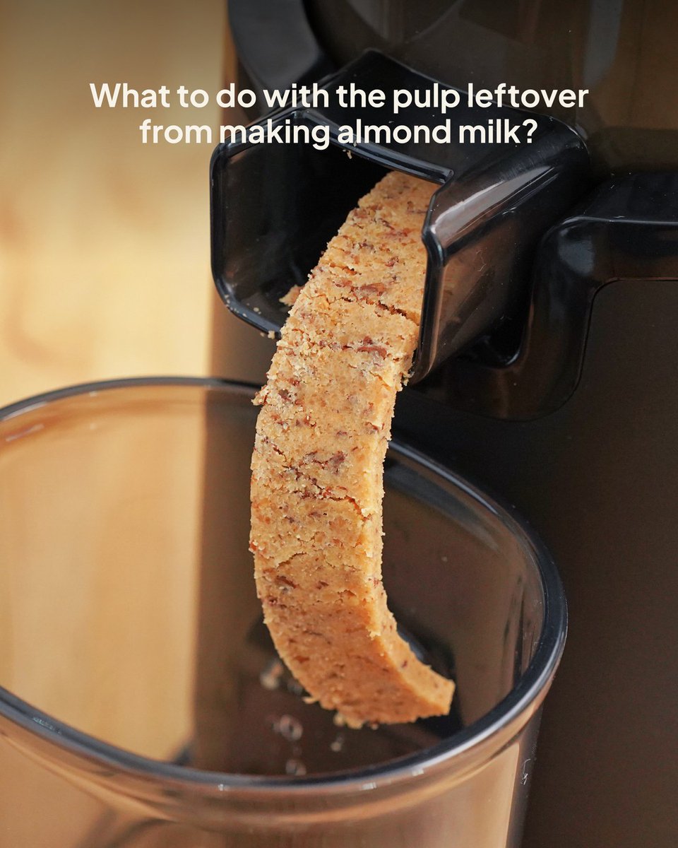Fridja's tweet photo. Nobody talks enough about the leftover pulp.

Turns out the f2500 Self Feeding Whole Fruit Juicer gives you almond milk and ideas for after.

Unexpected bonus.

#Fridja #f2500 #HomemadeAlmondMilk https://t.co/xFca3k0QCG