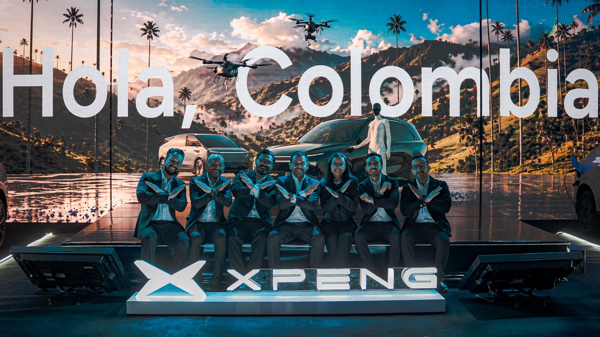 XPENG_Global's tweet photo. Hello Colombia. Hola Bogotá. 🇨🇴
XPENG officially enters Colombia with the G6 and G9, bringing intelligent mobility and smarter EV experiences to local users.
Here’s to a cleaner, brighter future together.
$XPEV https://t.co/KPyFNTFpSY