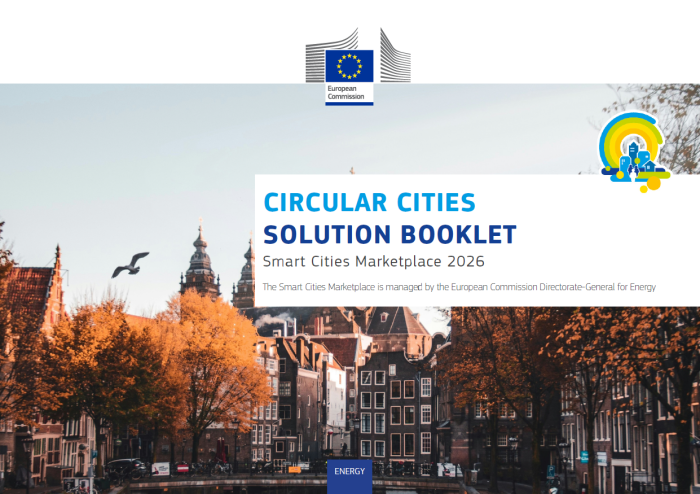 EUSmartCities's tweet photo. How can cities become truly circular? ♻️
Our #CircularCities Solution Booklet shows how to move from “take–make–waste” to regenerative urban systems—across buildings, food, mobility &amp; more.

📖 Read it here: https://t.co/ebMNZiRBbd https://t.co/wTHimzXOF4