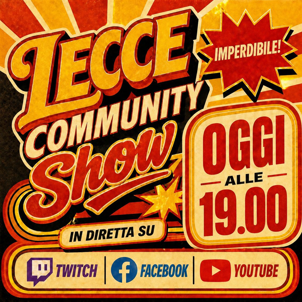 Lecce_Community's tweet photo. LIVE SERALE!
Oggi, alle 19.00, torneremo con #LecceCommunityShow! Pantaleo Corvino, futuro dell'area tecnica e tanto altro !
🟪https://t.co/24LE24eCUY
🟦https://t.co/cORGPIQuT3
🟥https://t.co/1eMXCCAzhD
Non mancate! Vi aspettiamo numerosi! 💛❤️ https://t.co/abpLjrzzxw