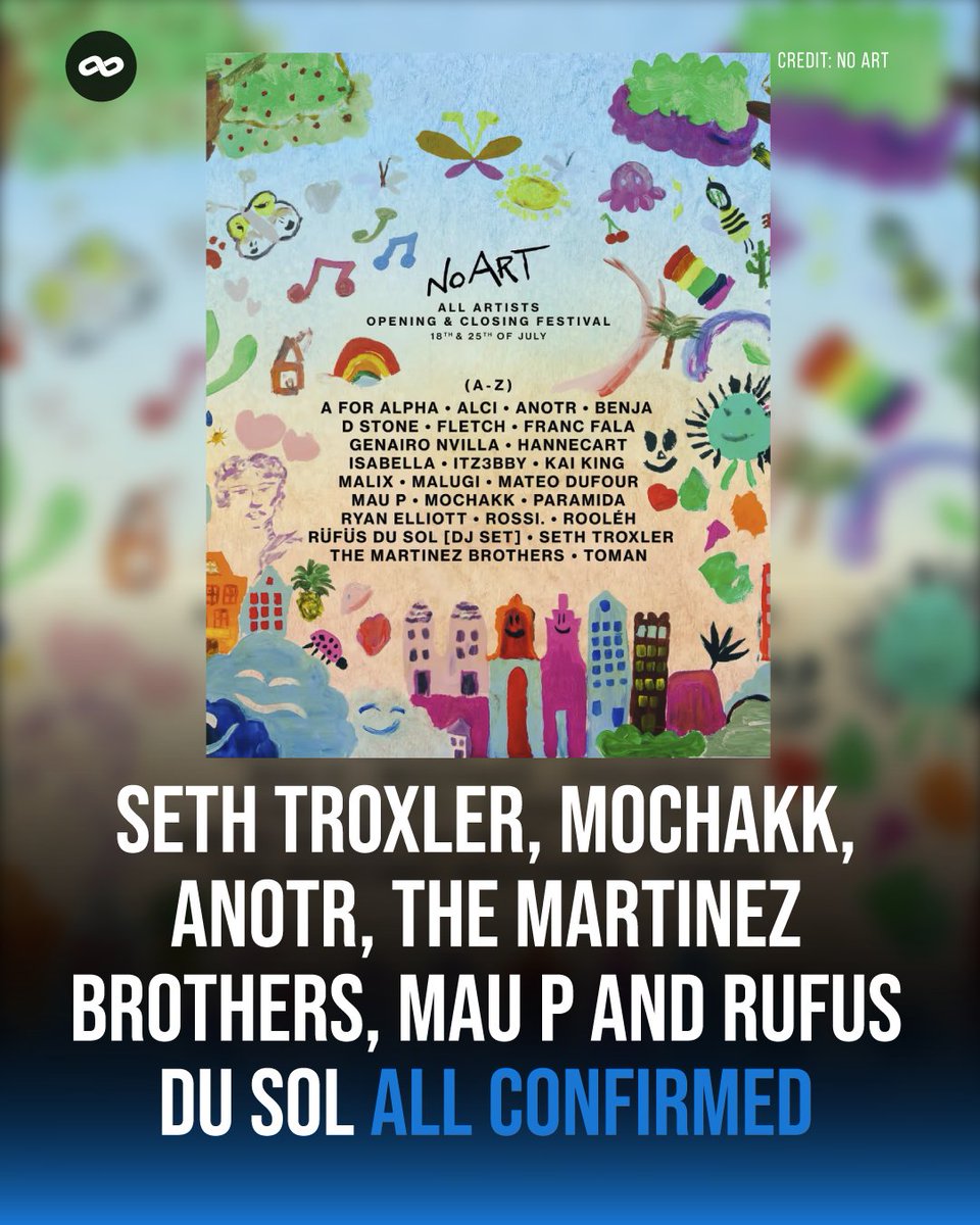 loopliner's tweet photo. No Art Festival (@noartmusic). Two weekends. Two Amsterdam locations. Mochakk, Seth Troxler, ANOTR, Rufus Du Sol, The Martinez Brothers, Mau P. Both already sold out.

Waiting list at https://t.co/pxuF1WKYCC

Read More at #Loopliner https://t.co/NS851WDJzd