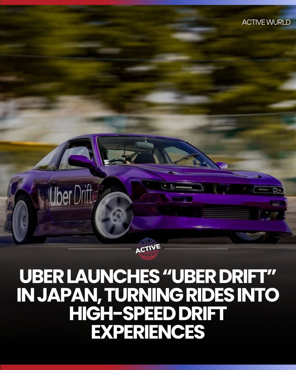 Activewurld_'s tweet photo. Uber is launching a limited-time experience in Japan called Uber Drift, combining ride-hailing with motorsport tourism. 

The service allows users in Tokyo to book an Uber Black ride to Mobara Twin Circuit, where professional drivers provide a drifting experience. Bookings are available until July 1, after which the experience is no longer offered.