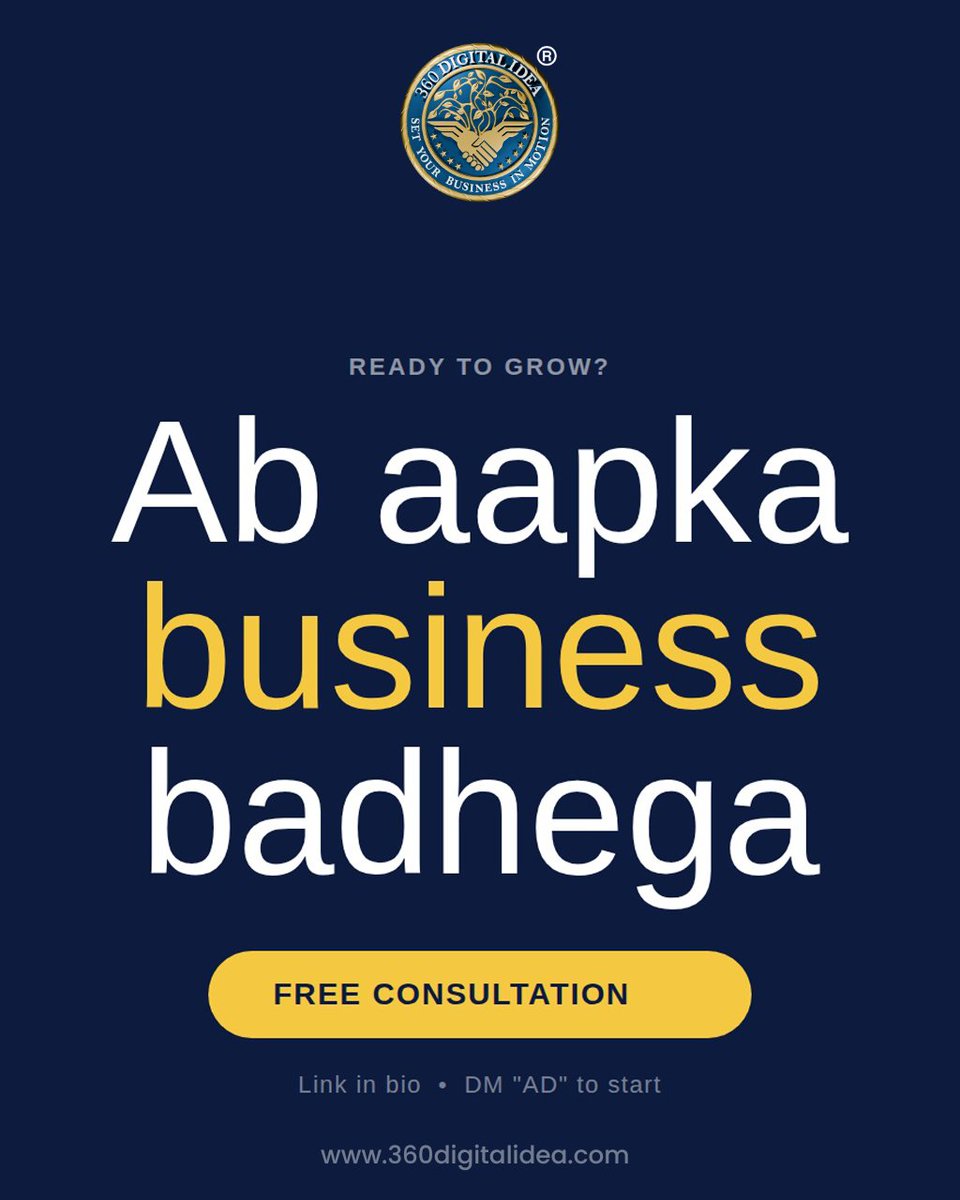 360digitalidea's tweet photo. Family badhane ke liye jitna jaruri hain Dad,Business badhane ke liye utna hi jaruri hai Ad📢

Aapka customer already online hai. Bas sahi Ad chahiye.

📞 Contact us: +91 87429 64774
🌐 Visit: https://t.co/LWSj5f0Ehb

#PerformanceMarketing #MetaAds #GoogleAds #360DigitalIdea https://t.co/ZCcY05QVWa