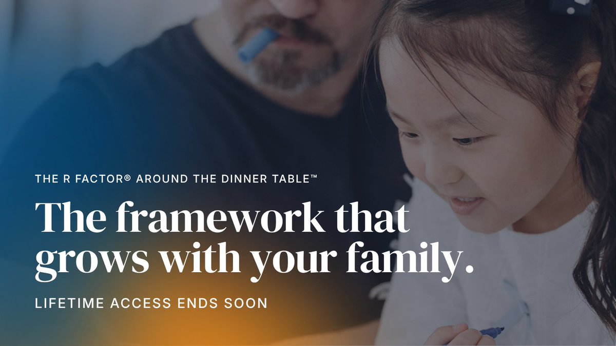 Focus3_Team's tweet photo. Your kids will face new challenges at every stage of growing up.

The R Factor® Around the Dinner Table™ was built to grow with them.

Lifetime access ends May 31. Annual licensing only starting June 1. https://t.co/NSW1aRjNL1 https://t.co/el35AdSExD