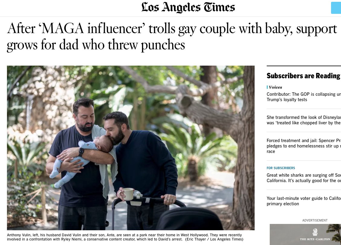 Ok7al's tweet photo. @RyleyNiemi_ @nickshirleyy @GOPLosAngeles @CAgovernor YES! You are right. But also these individuals raised around 200K in donations, that's more than enough to pay the jury and get away with the assault they committed, press keeps pushing a campaign of them as victims https://t.co/WULzoTSwWH