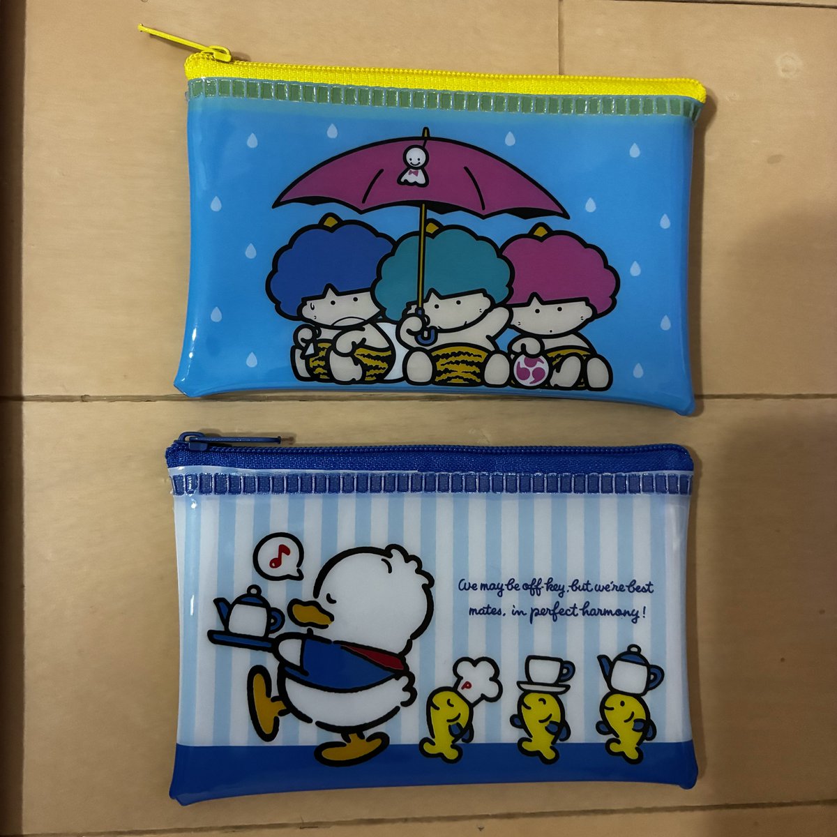 _i_ay's tweet photo. サンリオキャラクターズ 懐かしキャラ
フラットポーチ #交換 #拡散希望 

譲：ゴロピカドン あひるのペックル

求：ニャニィニュニェニョン
       シュガーバニーズ

郵送交換のみ。お心当たりある方いましたらお声掛けください。 https://t.co/QNUoutdidc