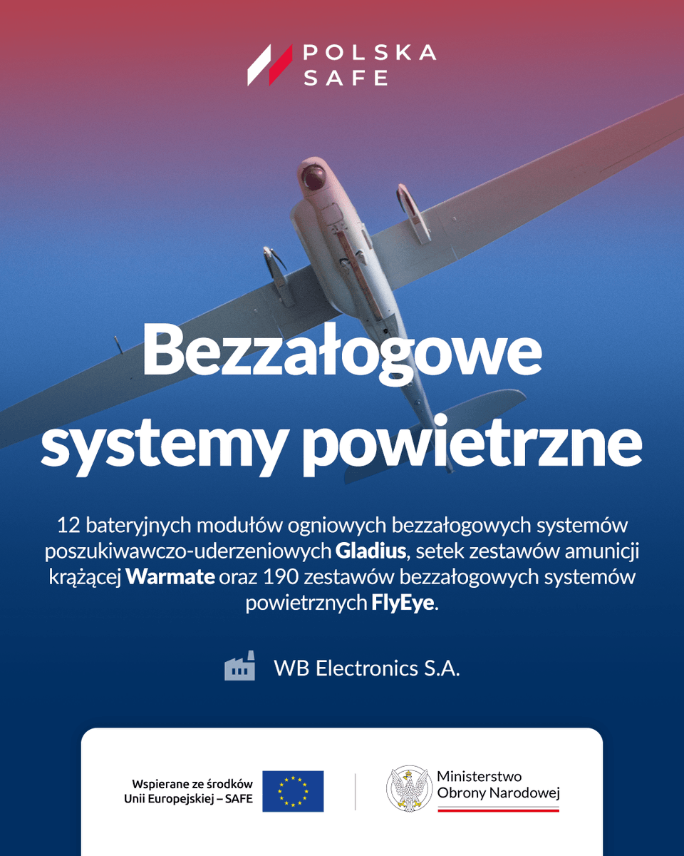 MON_GOV_PL's tweet photo. Wczoraj podpisane umowy dla #WojskoPolskie w ramach #SAFE to m. in.: 
▶️wzmocnienie zdolności @CyberWojska, 
▶️zakup sprzętu - m. in. hełmy z programu #TYTAN HBT-02 i kamizelki zintegrowane
▶️umowa na 2 okręty 
▶️umowy na rozwój kompetencji dronowych  #WARMATE #WARMATE #FLYEYE

Dziś kolejne umowy m. in. na dostawę Systemu Sterowanych Ładunków Wybuchowych Jarzębina-S, min przeciwpancernych, sterowanych przeciwpancernych, przeciwtransportowych ładunków wybuchowych (SPPŁW) i kaset minowych ISM z minami narzutowymi MN-123.
#PolskaSAFE