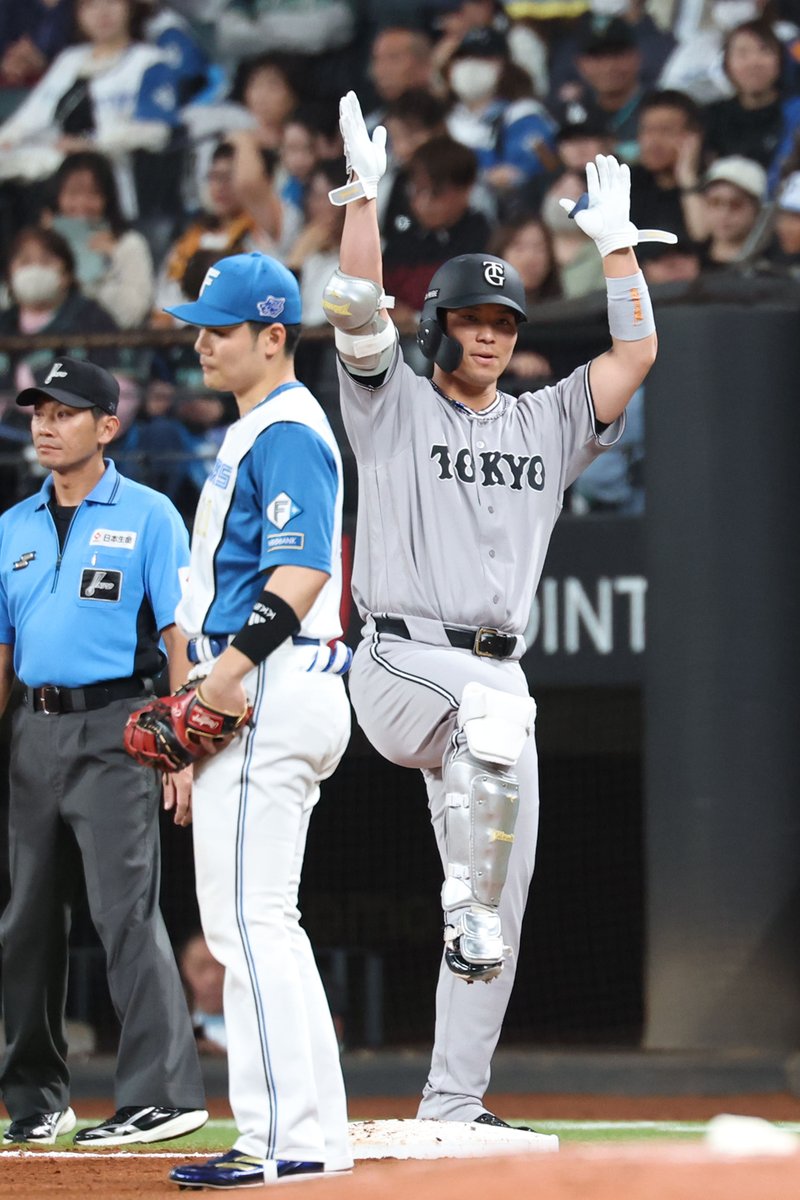 四回表】巨人 2-1 日本ハム #大城卓三 選手がこの日2本目のヒットを