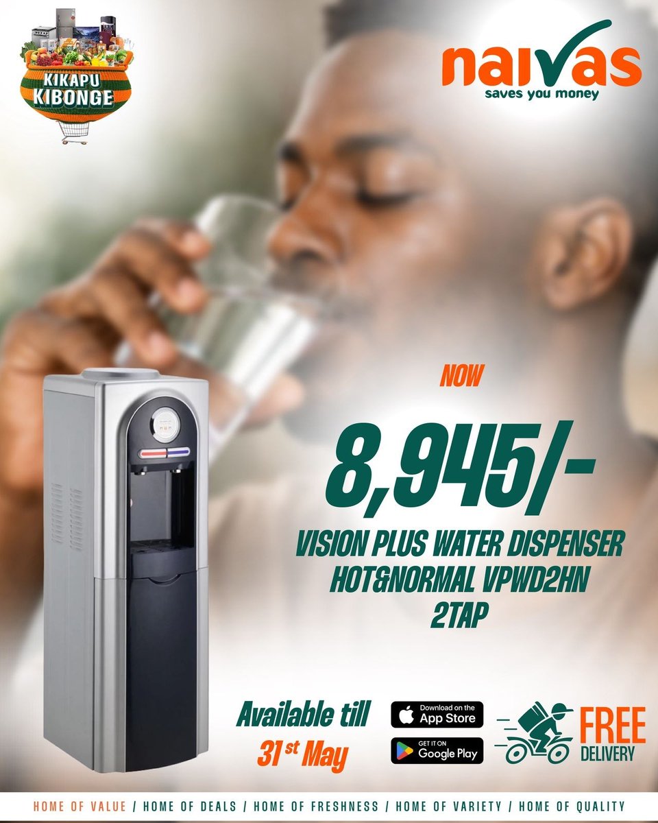 BigmanDarsil's tweet photo. Nmekaa Nikakumbuka Ex yangu @mawiadoro aliniwacha Juu alikuja alakunywa Maji direct from tap.
Maamayeee,Wacha Niingie hapo Naivas Nichukue hii VISION PLUS WATER DISPENSER HOT&NORMAL 2TAP tuone kama Atarudi
Naivas Game On
#BebaValueTele https://t.co/YKauOopLl4