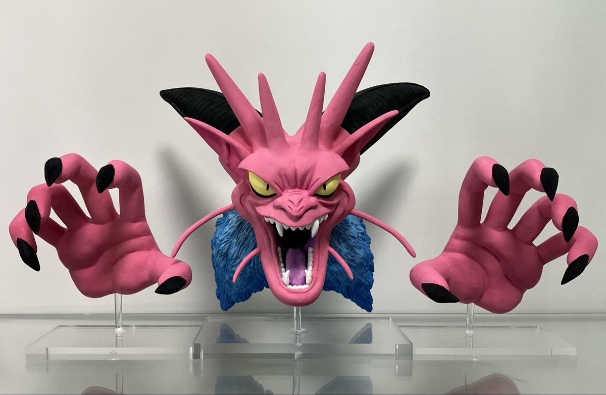 iguanya_clay's tweet photo. ドラゴンクエスト6より、「デスタムーア」のフィギュアを作りました。夢の世界を作り出し、封印した大魔王です。

商品化しずらい形状の都合、公式のフィギュアは第二形態(ムキムキ)ばかりですが、第三形態をセレクトできるのは自作ならではの強みです✨

#ドラクエ6 #DQ40th #粘土 https://t.co/uu11KLbiMT