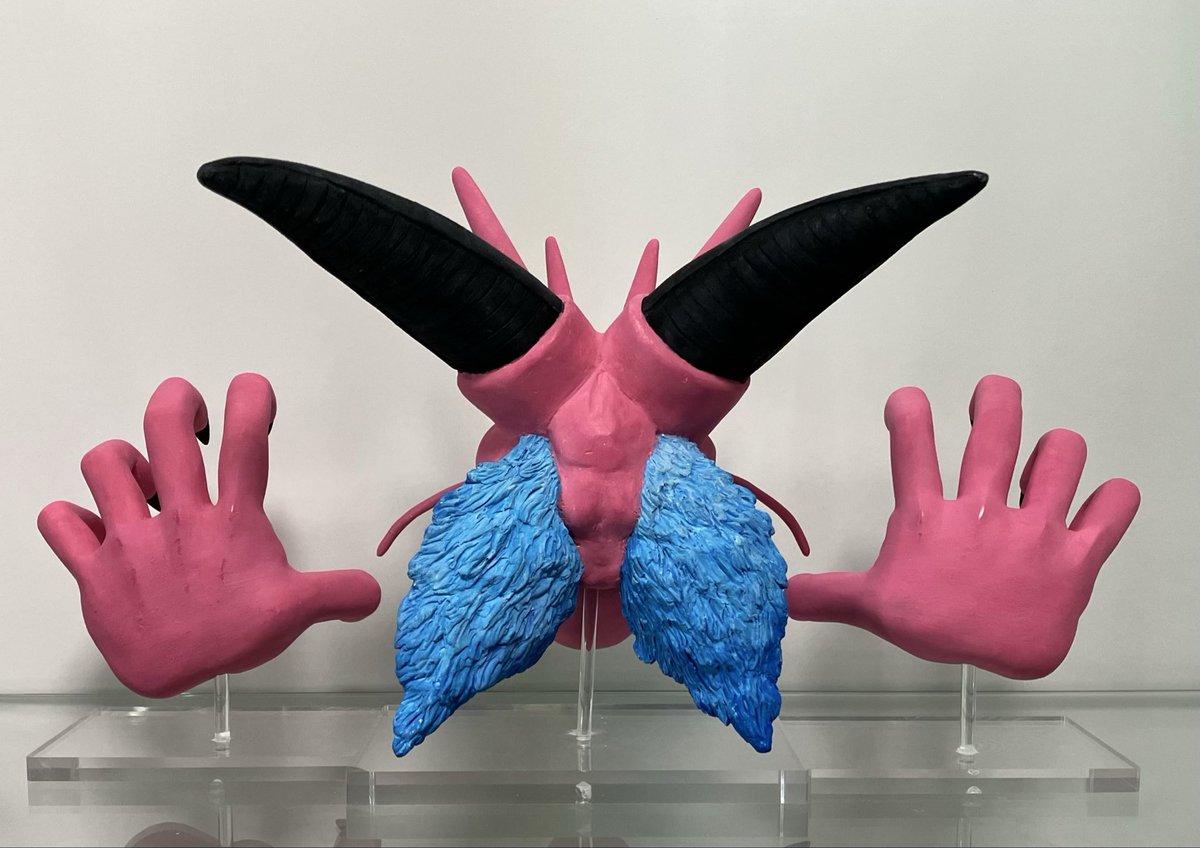 iguanya_clay's tweet photo. ドラゴンクエスト6より、「デスタムーア」のフィギュアを作りました。夢の世界を作り出し、封印した大魔王です。

商品化しずらい形状の都合、公式のフィギュアは第二形態(ムキムキ)ばかりですが、第三形態をセレクトできるのは自作ならではの強みです✨

#ドラクエ6 #DQ40th #粘土 https://t.co/uu11KLbiMT
