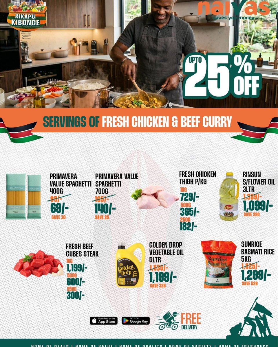 Ireenah_'s tweet photo. Naivas Game On imefanya shopping ya watch party kuwa simple sana.
Kuna sausages, sauces na pastries za kufanya nyumba ikuwe lively bila kutumia pesa mingi sana.
Deals ziko ready kwa kila customer mwenye anajua value.
#BebaValueTele. https://t.co/O0Sr9P1Rzv