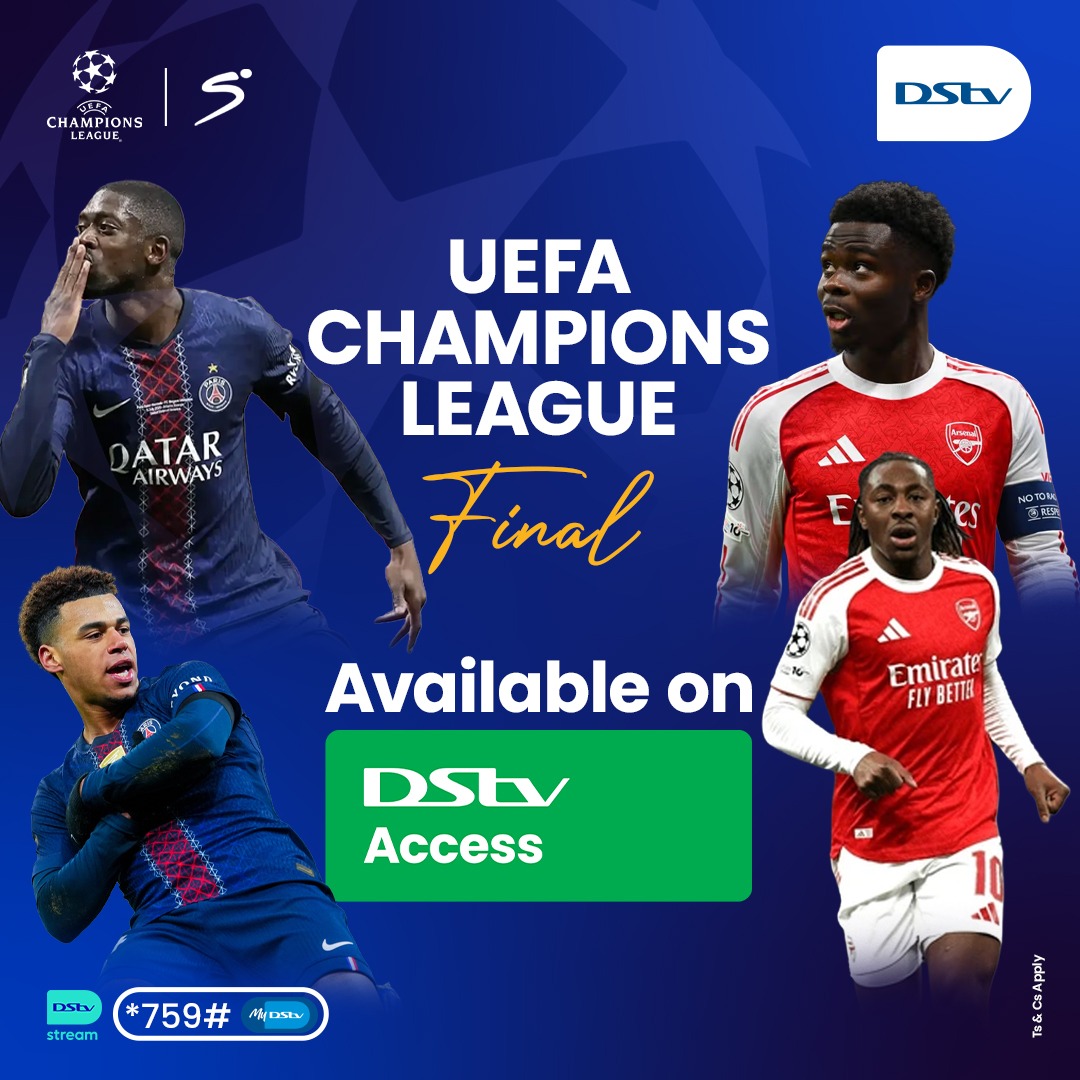 DStv_Ghana's tweet photo. Tomorrow, the world stops for football. β½π
The UEFA Champions League Final takes center stage.
Take a front-row seat wherever you are; at home or on the move via the #DStvStream App.
πΊ LIVE in HD at 4:00PM on SuperSport
π² Subscribe on #DStvAccess or dial *759#. #ItsONDStv https://t.co/nGOIyBoVN2