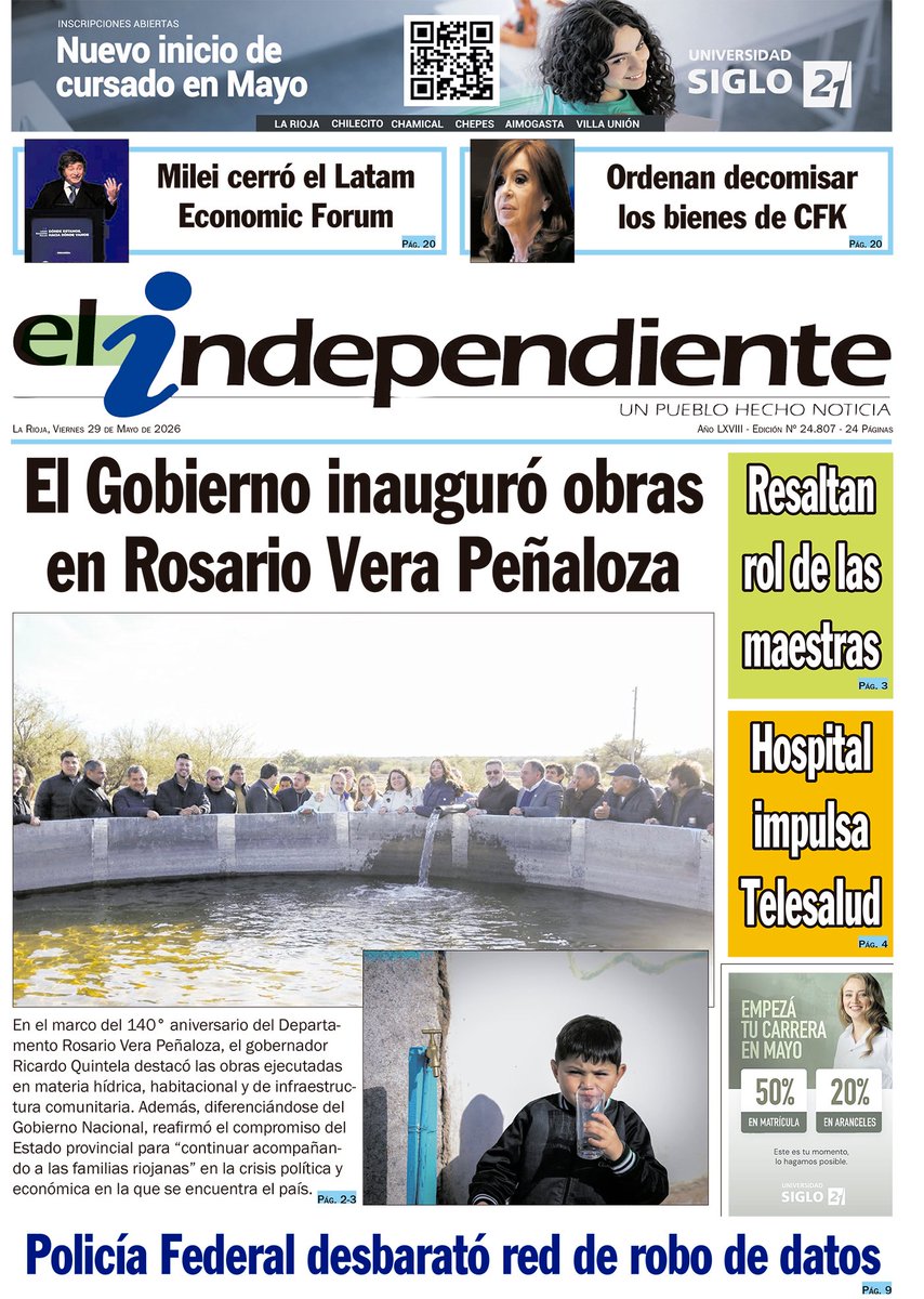 independientelr's tweet photo. Excelente viernes 🥳 Iniciamos la jornada con los principales títulos de nuestro diario digital 🗞️ https://t.co/Dh7X1njmuq