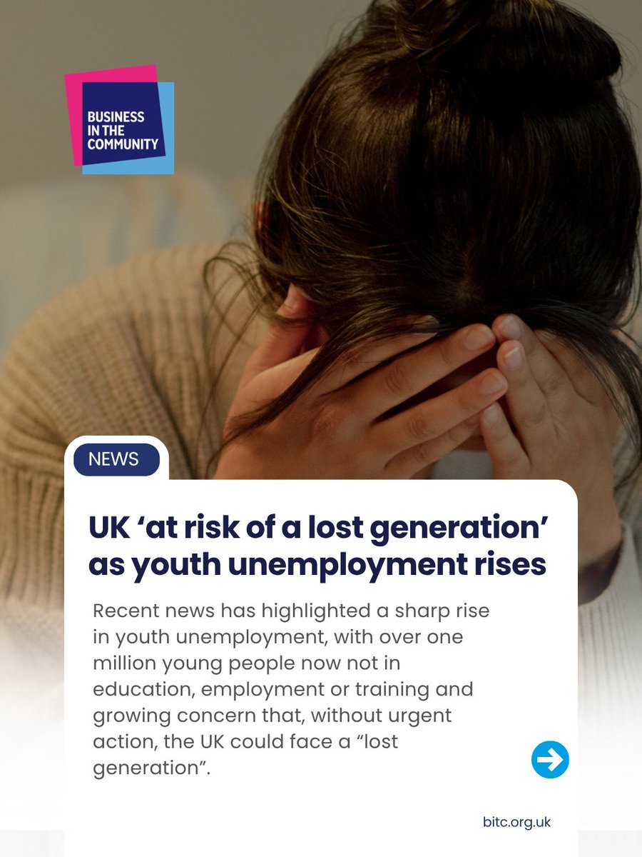 BITC's tweet photo. More than 1 million young people are not in education, employment or training. Business has a vital role in opening up fair, inclusive routes into work and rebuilding the first rung of the career ladder. Read our response: https://t.co/KQDo3G19CI https://t.co/ccndR66Z17