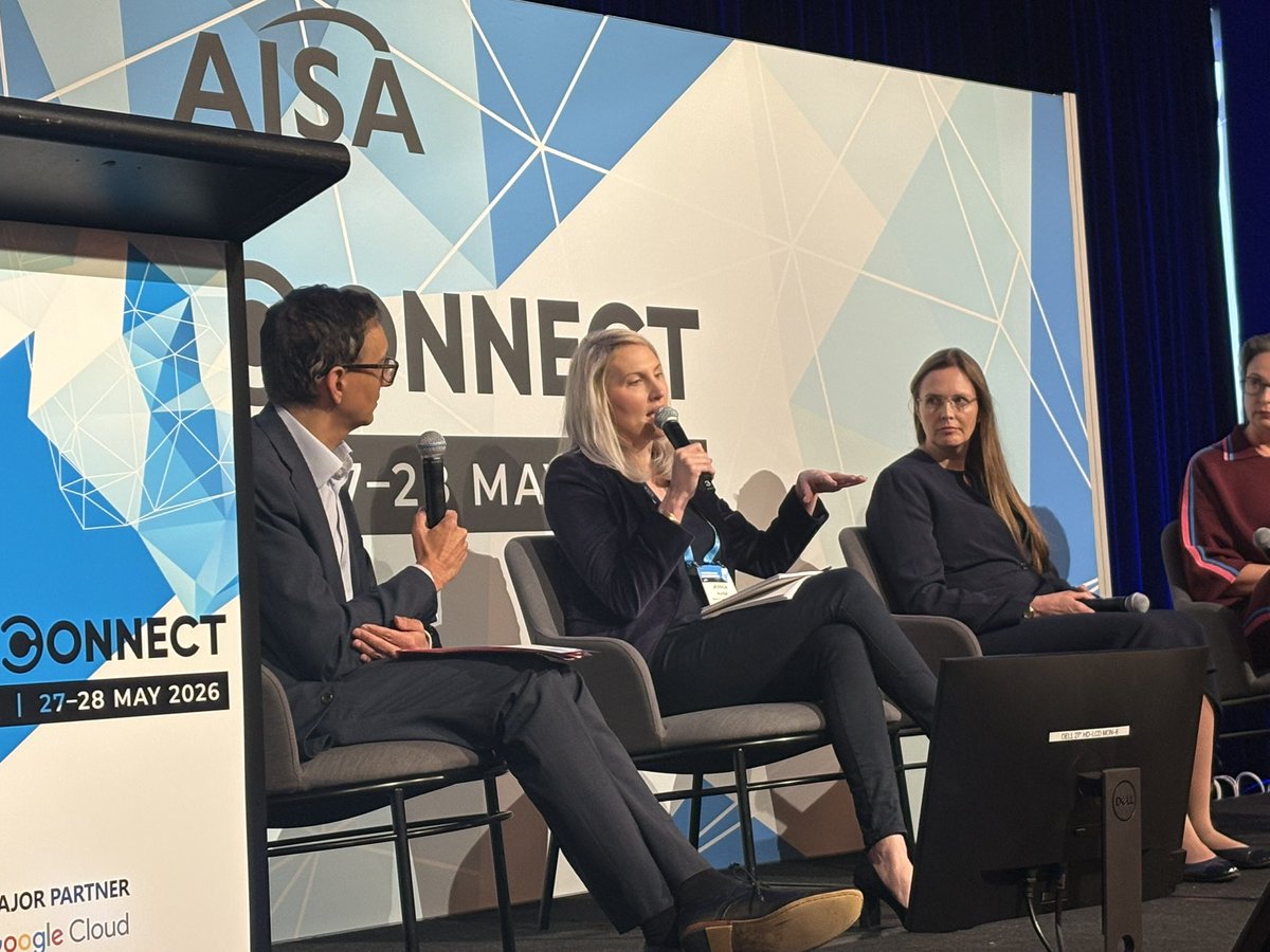 AusAmbCyberTech's tweet photo. It was a privilege to take the stage at AISA’s CyberConnect conference for a critical discussion on Cyber Without Borders: Why influence must be global. It was fantastic to explore this alongside such an esteemed group of experts: Jennifer Cole OBE, Minister -Counsellor for National Security at the British High Commission and Johanna Weaver from Tech Policy Design Institute. 
A special thank you to Rajiv Shah from AISA for expertly moderating the conversation and keeping the insights flowing. Securing digital resilience in our region is a shared responsibility and it starts with conversations and partnerships like these.
