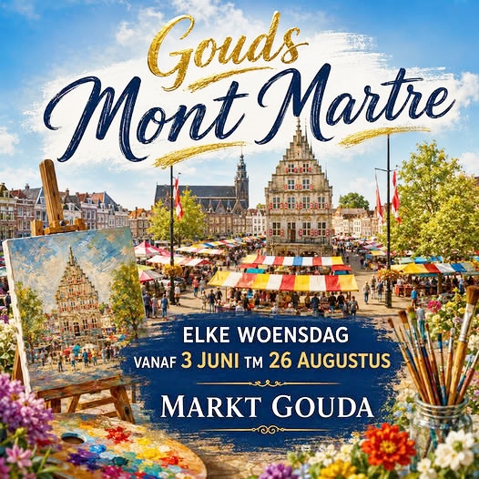 RaymondAarsman1's tweet photo. Het Gouds Mont Martre, Curiosa, Brocante, Vintage & Verzamelmarkt, gaat woensdag 3 juni 09:00 - 16:30 weer van start met ruim 100 kramen op de Markt van #Gouda. https://t.co/D4x4oBl7sS https://t.co/CLbw6HkGlE