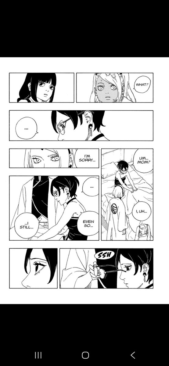 DoubleDfrankie's tweet photo. Sakura being a mom is just so....🩷 Sarada being like her parents plus her uncle itachi i just know she's going to be badass https://t.co/etK2Pak2O4