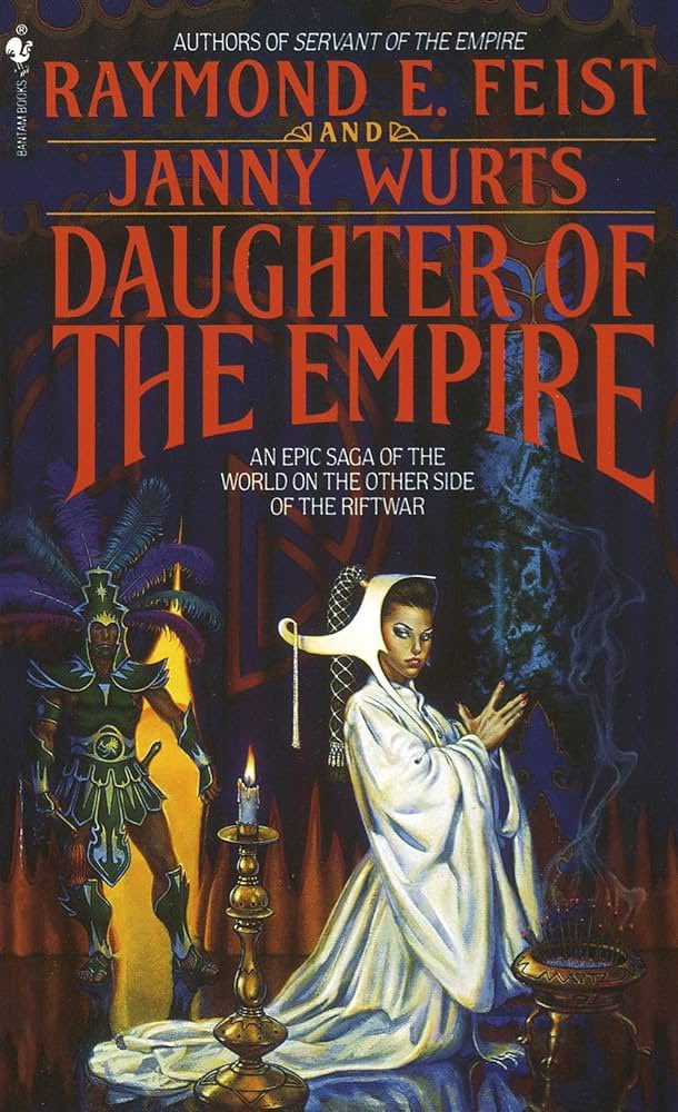 falyrionient's tweet photo. CR: Daughter of the Empire
by Janny Wurts and Raymond Feist
buddy read with @scliest https://t.co/U9VhqCTuGs