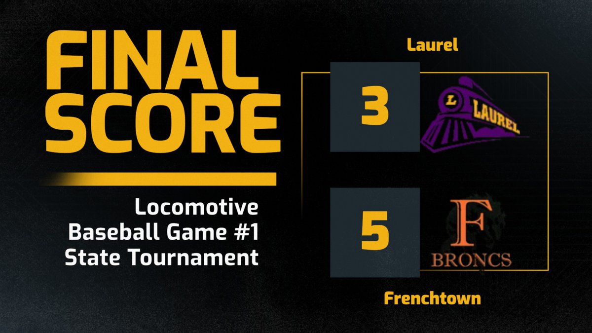 LPSActivities's tweet photo. State Baseball game #1 result: Laurel 3 Frenchtown 5. Play at 8:30AM vs Billings Central. Bracket has been updated and this game will be held in Ronan. #lpsactivities #state https://t.co/EwAT3rwICY