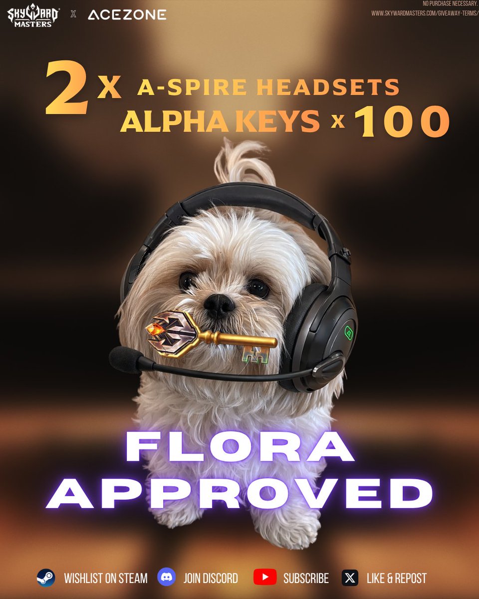 SkywardMasters's tweet photo. Woof woof! 

Have you sniffed out YOUR Alpha Key for Skyward Masters later this year? 

Flora, our Discord and office mascot devdog🐶, wanted to celebrate #FollowFriday and #FindaFriendFriday with a high-value giveaway w. @acezoneio @dupreeh  #Giveaway #Steam #Indiegamedev https://t.co/1viKac0SJC
