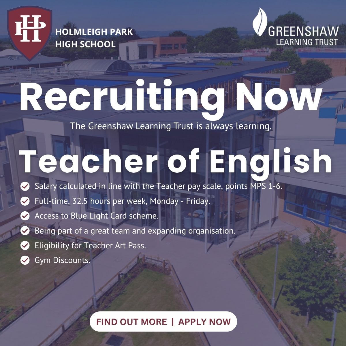gltrecruitment's tweet photo. With the resignation deadline just days away, now could be the time for your next move.

At @GreenshawTrust, we support our staff to grow, develop, and thrive through a culture of Always Learning.

Discover our current vacancies below.

#AlwaysLearning #TeachingJobs #Education https://t.co/Js0JV1RW5L