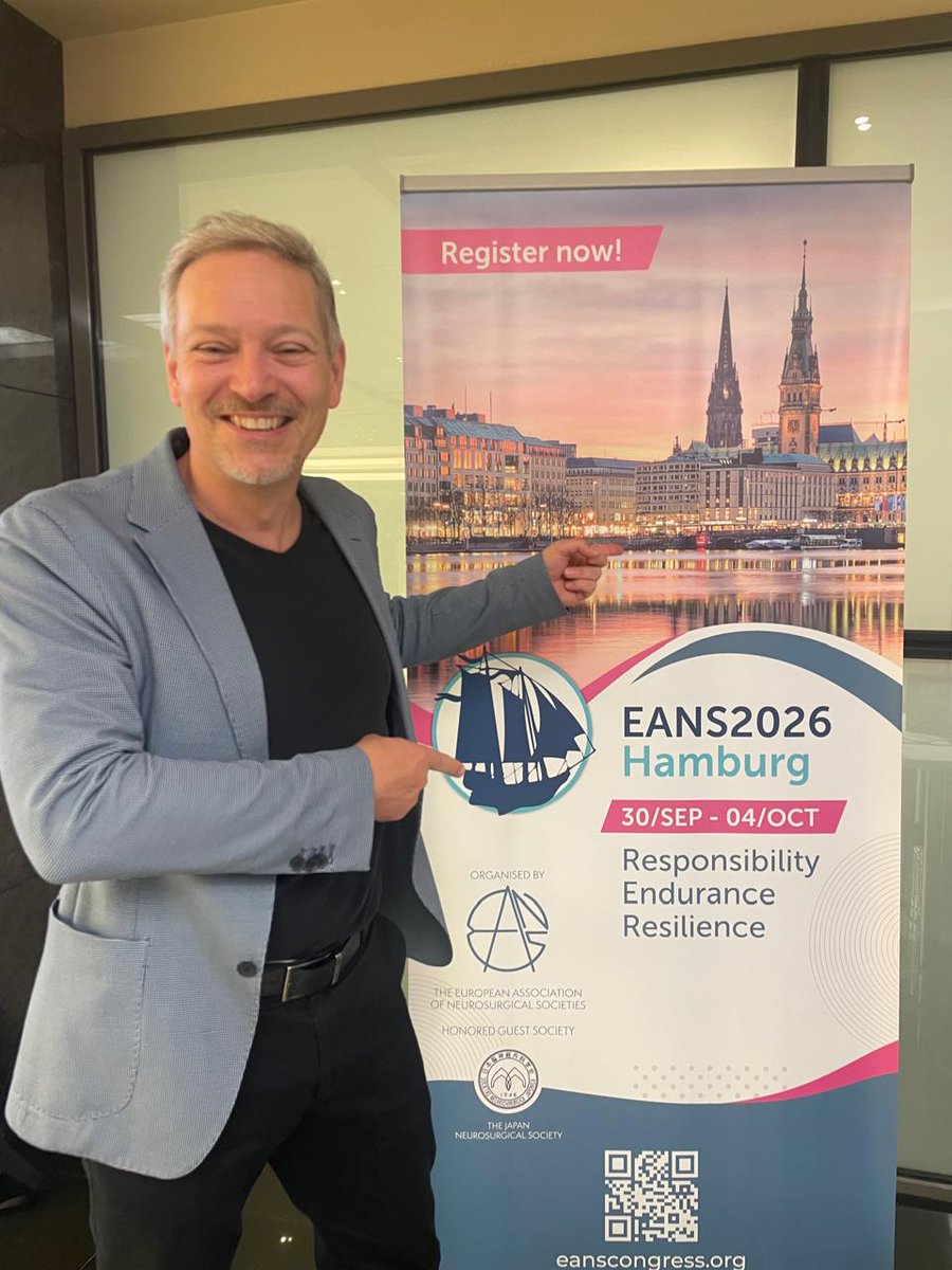 EANSonline50's tweet photo. 📍 EANS at the Global Spine Congress

EANS is present at the Global Spine Congress, connecting with the neurosurgical community at the intersection of innovation and spine care.

Enrico Tessitore, Andreas Demetriades, Claudius Thomé, and Peter Vajkoczy invite you to the EANS annual Congress in Hamburg, taking place from 30 September to 4 October in Hamburg.

Early bird registration is open until 15 June - a great opportunity to secure your spot at reduced rates. Members of EANS benefit from even lower registration fees.

Register here: 🔗 https://t.co/mDSpRsn7SC

#EANS #Neurosurgery #Congress #RegisterNow #EarlyRates