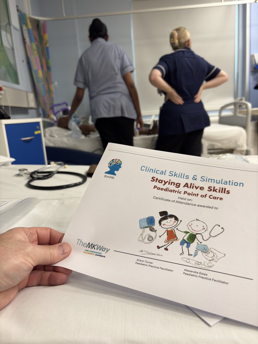 SimMKUH's tweet photo. On the paediatric ward this morning, running a simulation scenario titled : "Care of child with tracheostomy". https://t.co/lpK0ocKSYc