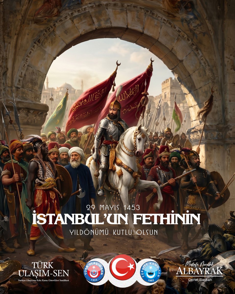 tulasimsen's tweet photo. 29 Mayıs 1453; Türk milletinin imanla, cesaretle ve sarsılmaz iradesiyle yazdığı en büyük destanlardan biridir. Çağ açıp çağ kapatan bu muhteşem zafer, yalnızca bir şehrin fethi değil; Türk’ün kudretinin, devlet aklının ve yüksek medeniyet anlayışının tüm dünyaya ilanıdır.

Henüz 21 yaşında bir cihan hükümdarı olarak tarihe adını altın harflerle yazdıran Fatih Sultan Mehmet ve kahraman ordusunu rahmet, minnet ve dualarla anıyoruz.

Fetihle birlikte Türk yurdu ve İslam’ın kutlu beldesi olan İstanbul’un fethinin yıl dönümünü büyük bir gurur ve coşkuyla kutluyoruz.
