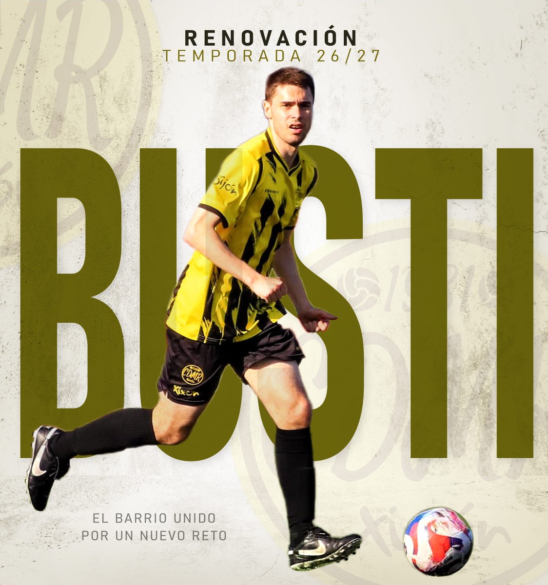ManuelRubioCD's tweet photo. 💛🖤 NOTICIA | ¡𝘽𝙪𝙨𝙩𝙞 𝙨𝙞𝙜𝙪𝙚 𝙘𝙤𝙣 𝙣𝙤𝙨𝙤𝙩𝙧𝙤𝙨! Comenzará su vigésima temporada en el CD Manuel Rubio. Trabajo y ayudas.

Con 27 años es el escudo del club. Mediocentro . ¡𝙀𝙨 𝙚𝙡 𝙥𝙪𝙡𝙢𝙤́𝙣  𝙮 𝙚𝙡 𝙘𝙤𝙧𝙖𝙯𝙤́𝙣 𝙙𝙚𝙡 𝙚𝙦𝙪𝙞𝙥𝙤!

¡Vamos, Manolo! 🟡⚫ https://t.co/kb9utCS8Gc