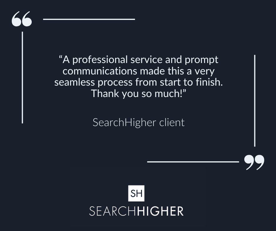 SearchHigher's tweet photo. We’re proud to share feedback from the clients we’ve supported.

Is your university looking to strengthen its leadership team or start an executive search? Talk to a search specialist. Email enquiries@searchhigher.com or call 02476 522 050

#ExecutiveSearch #UniversityRecruitment https://t.co/XdAR91d0Nq