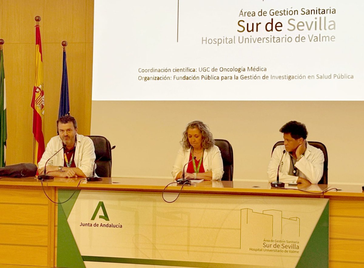 AGSSurSevilla's tweet photo. 🩺 #HospitalValme actualiza el abordaje multidisciplinar de las toxicidades asociadas a #inmunoterapiaoncológica en jornada organizado por #OncologíaMédica junto a decena de especialidades
📌 Revisado protocolo asistencial para reforzar seguridad y calidad pacientes con #cáncer https://t.co/4UdoQFMmE9