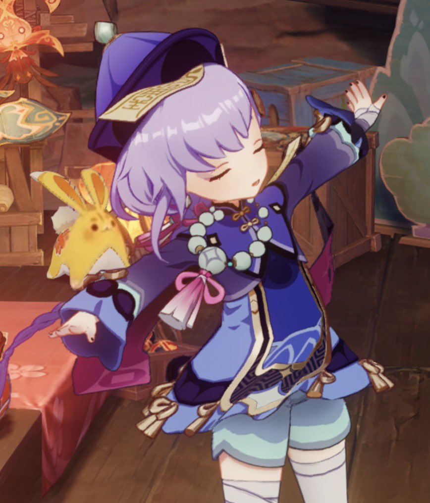 チョコミント様 ヨォーヨちゃんの真似する七七ちゃん