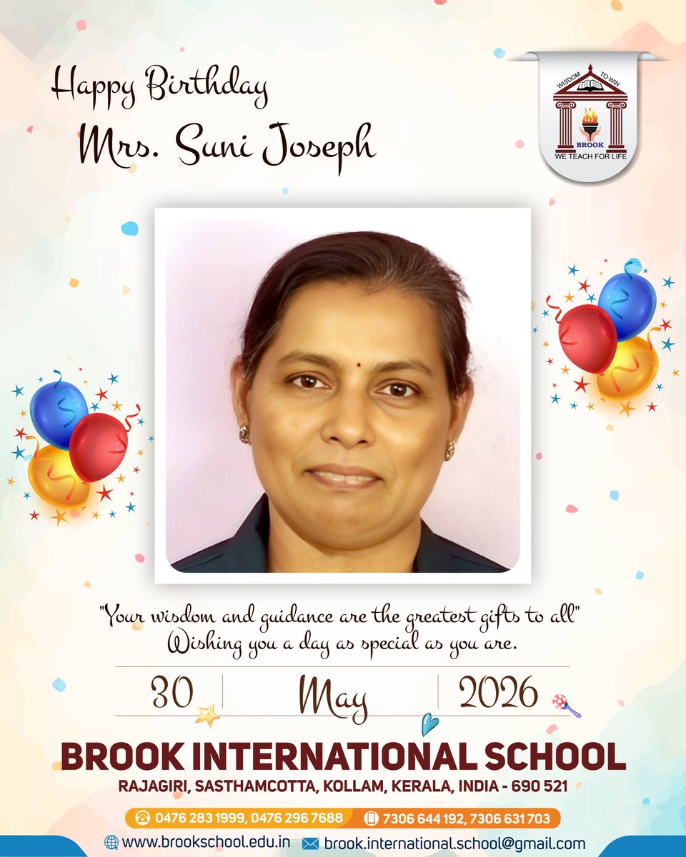 brookschool2005's tweet photo. Wishing you a very Happy Birthday and a Splendid year ahead Dear Suni Ma'am.
#brookinternationalschool #birthday #happybirthday https://t.co/nwYLP7FuRr