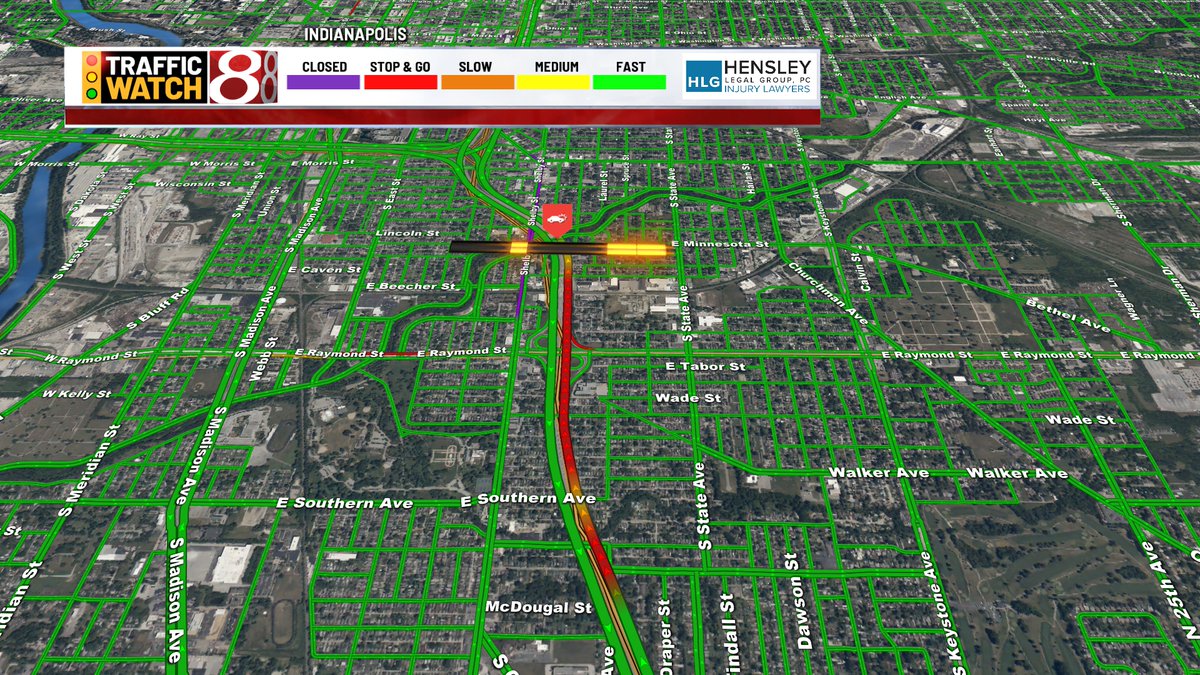 marcusbailey's tweet photo. TRAFFIC - SOUTHSIDE CRASH - I-65 Northbound between Raymond St. and the South Split. Left lane is blocked meaning traffic is only getting through on the right. 16 minute drive from Main St. Greenwood to downtown -delays are growing.
https://t.co/5a0ZEIMkXS https://t.co/vWQP7zvbvk