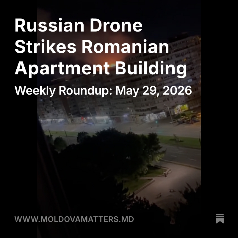 dsmith098's tweet photo. Russian drones struck a residential apartment building in Romania overnight, injuring civilians.

Also, polls suggest that a majority of Transnistrians would support reintegration with Moldova. 

This week's roundup: 

https://t.co/fVSdXXOhxa https://t.co/tM3d6KOZbR