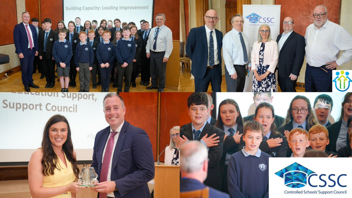 CSSC_NI's tweet photo. Controlled school leaders joined Education Minister @paulgivan MLA at Stormont to celebrate the launch of Building Capacity: Leading Improvement, 23 case studies showing what evidence informed school improvement looks like in practice. Download➡️https://t.co/96HuRcWkBI #OpenToAll https://t.co/GZm1oTfjrf