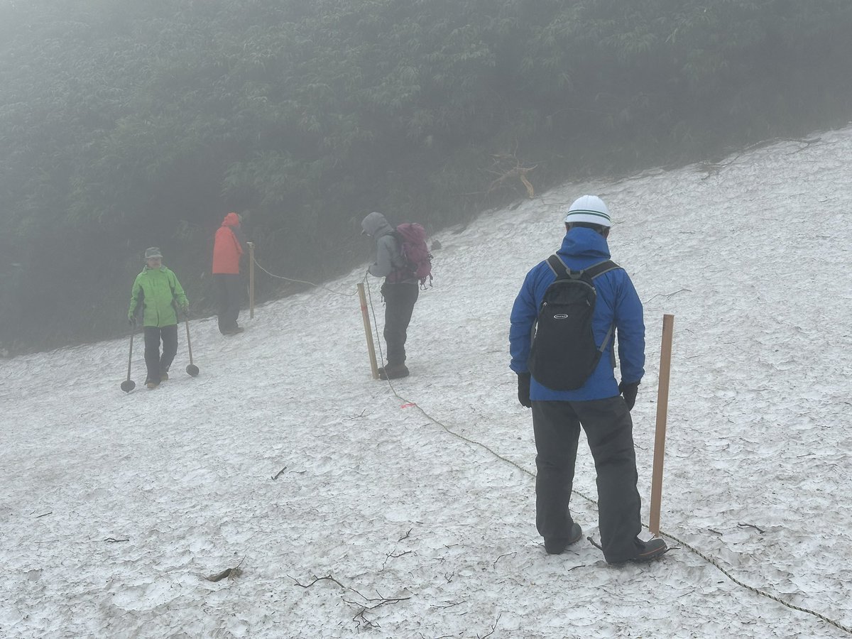 semboku_tourism's tweet photo. 【秋田駒ヶ岳山開き】
6/1の秋田駒ヶ岳山開きを前に、関係者の皆さんと登山道の整備を行いました🪏あいにくの天気でしたが、登山道の積雪を除去したり、危険箇所に杭を立てたりしています💪登山の際は、装備のご確認を✅
https://t.co/EAqRrKJs2C
#仙北市 #秋田駒ヶ岳 #山開き https://t.co/KYp5thzB4O