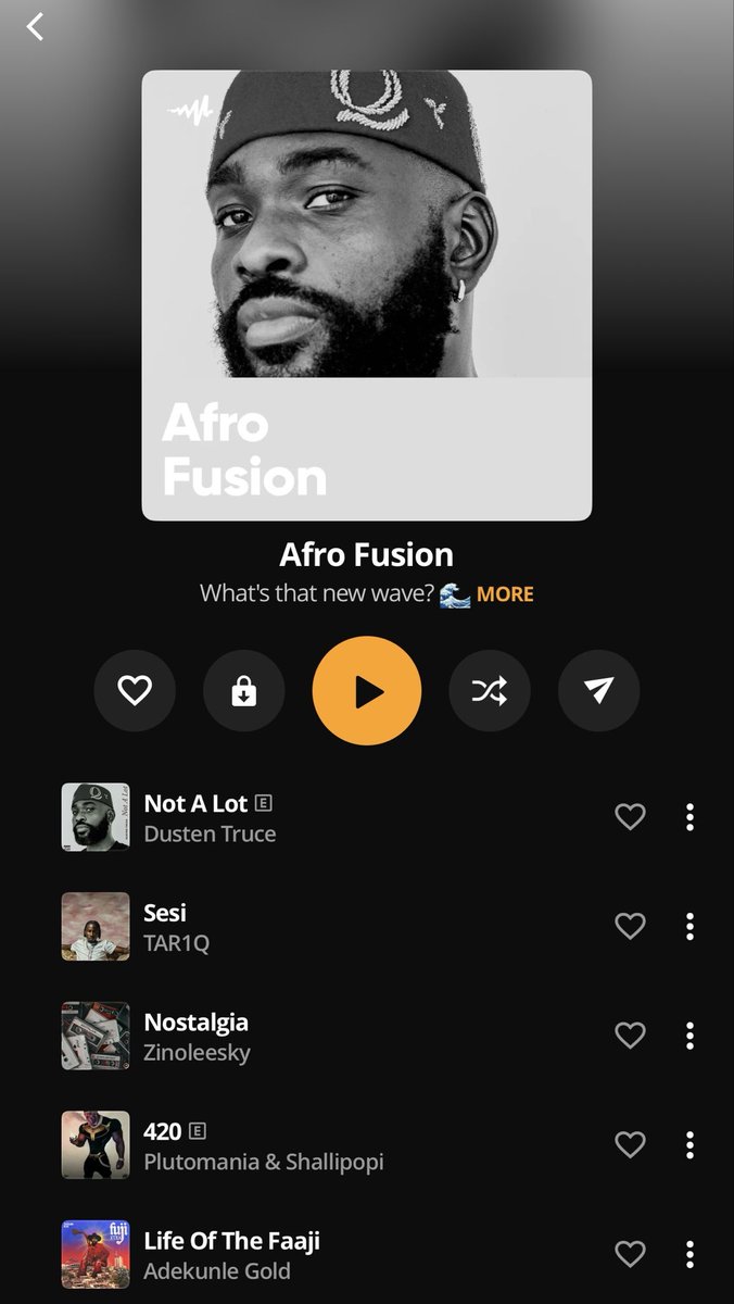 DustenTruce's tweet photo. We made the cover of the #AfroFusion playlist on @audiomack press play and enjoy ✅✅🚀🚀 #NotALot #NewMusic https://t.co/pkWsBppHtX