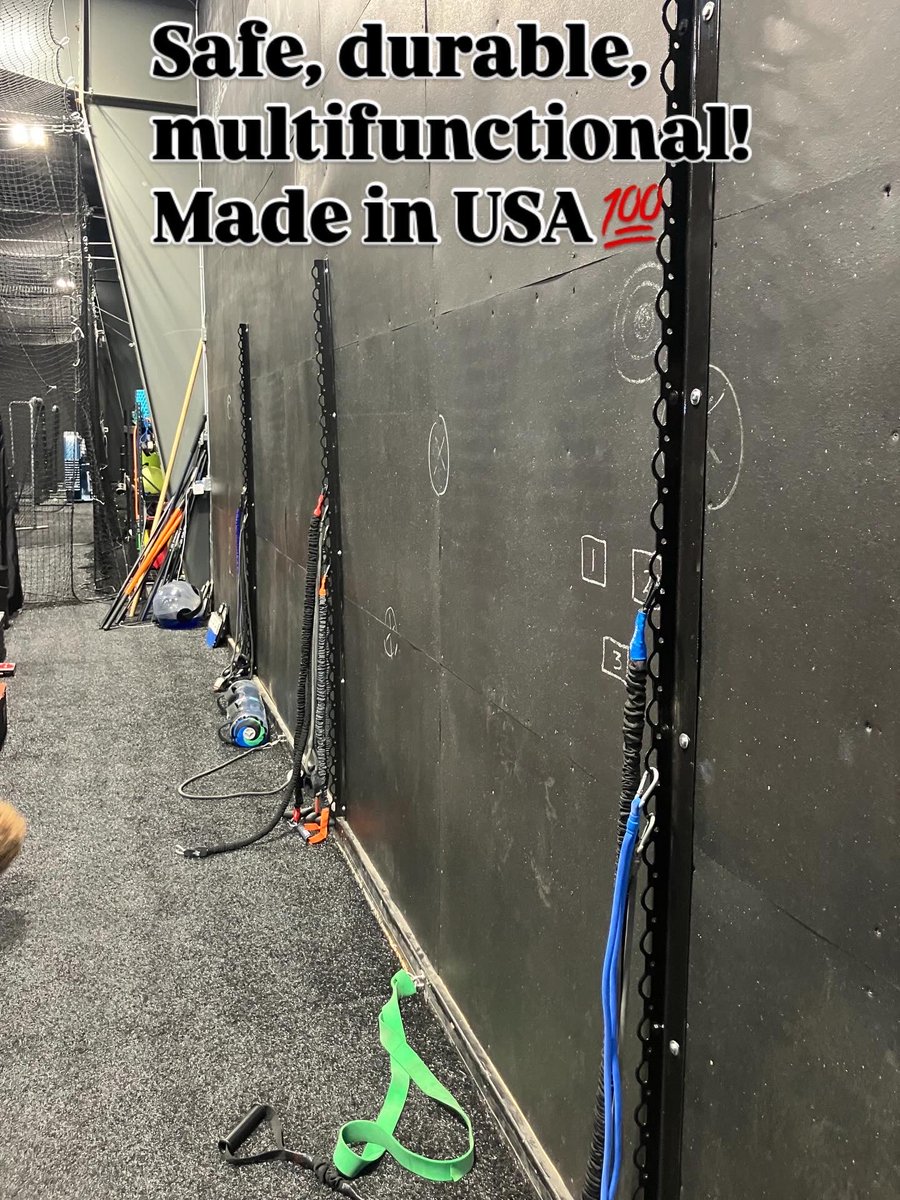 TheBandMachine's tweet photo. Coach Brewster thank you for sharing. You may be interested in my band attachment rail products for your arm care. Multiple attachment points for placing bands at numerous elevations to execute all movements properly. Wall mount or mobile group training band attachment tower! https://t.co/6r9TKPzkkv