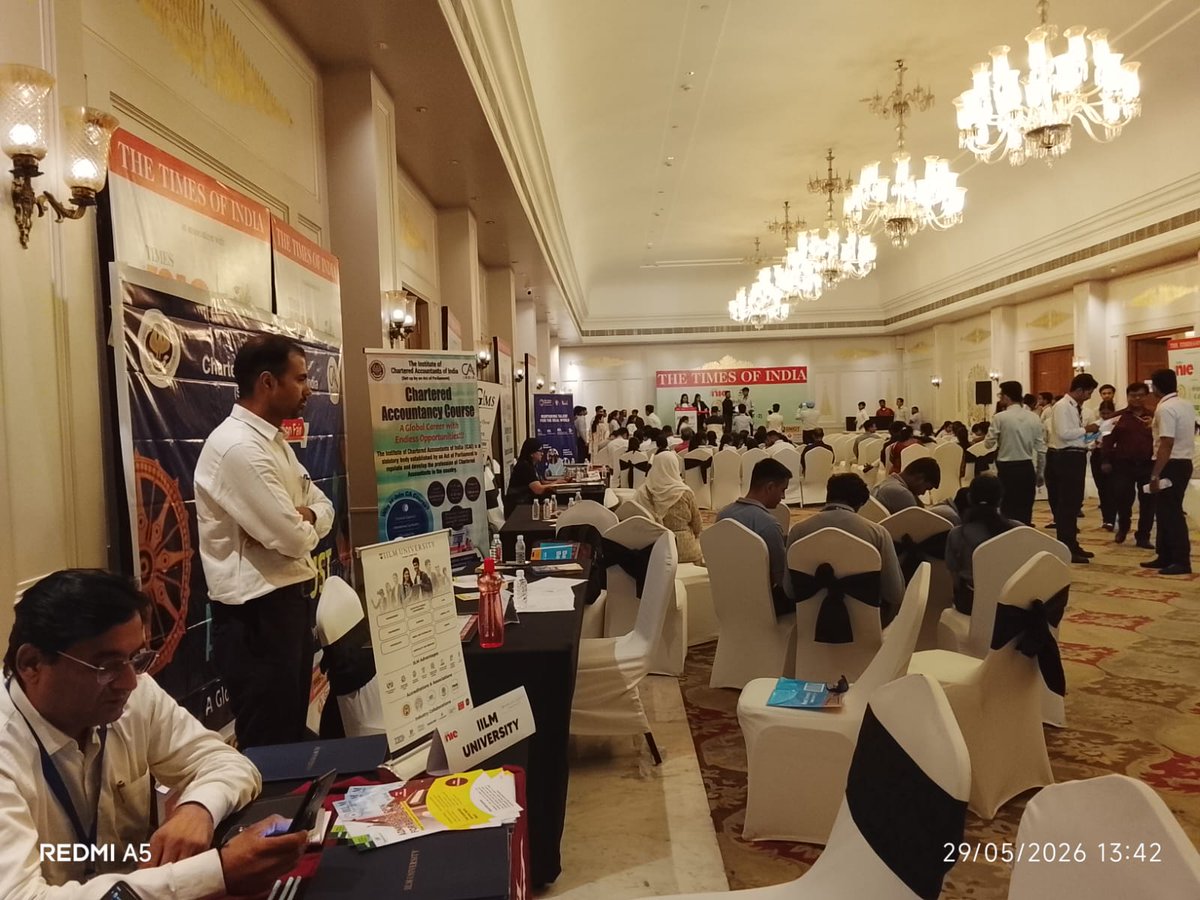 ccc_icai's tweet photo. 📍 ICAI at UG Admission Fair 2026 | Lucknow
On 29 May 2026, the Career Counselling Committee, ICAI interacted with students, parents &amp; educators, creating awareness about Commerce Education and the Chartered Accountancy profession.
#ICAI #UGAdmissionFair2026 #CareerCounselling https://t.co/ZGDuAnuyIf