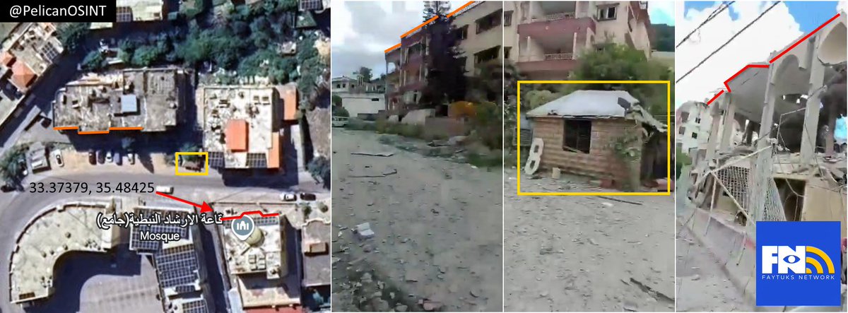 PelicanOSINT's tweet photo. 33.37379, 35.48425

On 28 May 2026, An Israeli airstrike heavily damaged the Guidance Hall in Nabatieh, Lebanon.

View the map of this geolocation and other events in the Middle East at: https://t.co/5jXocLJp6o

@FaytuksNetwork @GeoConfirmed https://t.co/e8sae0OtaS