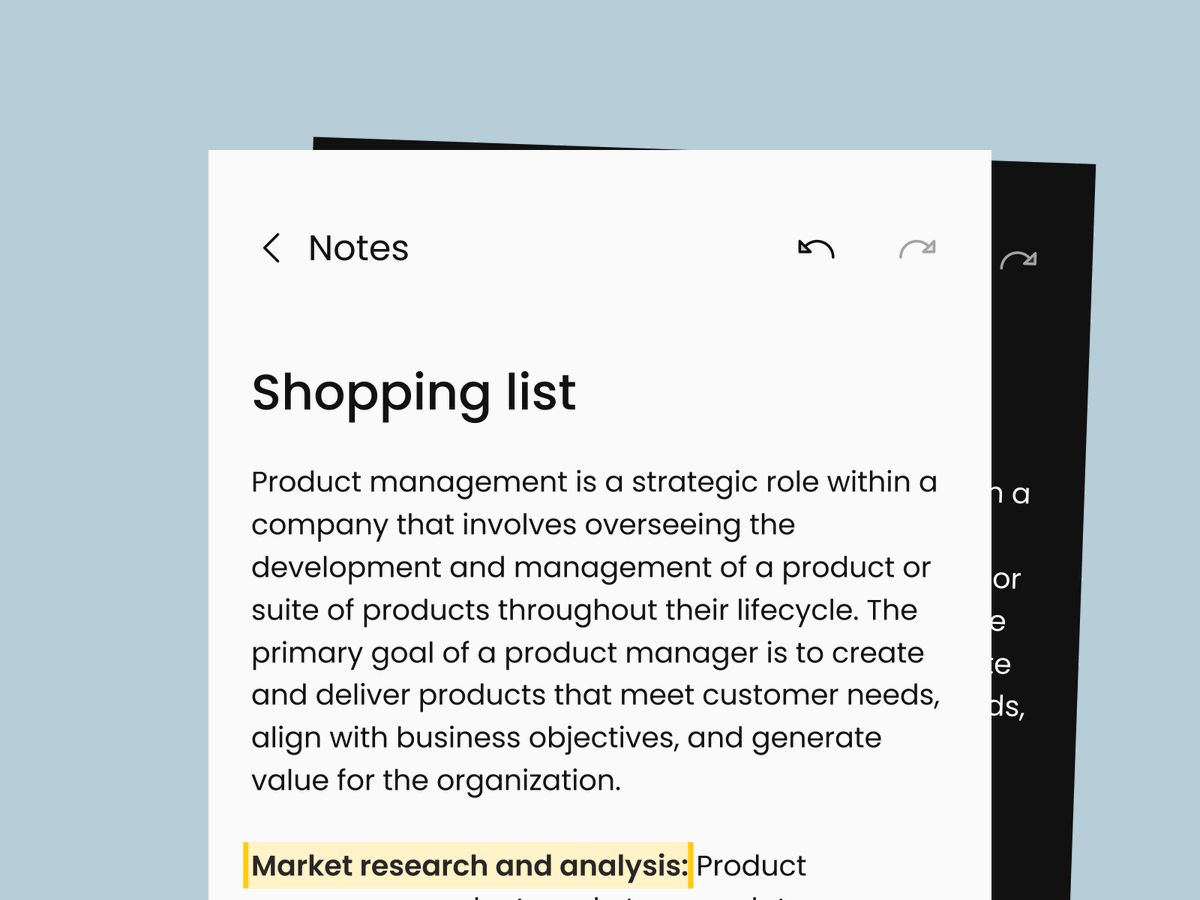 I designed a Note App interface in Figma to make writing and editing ...