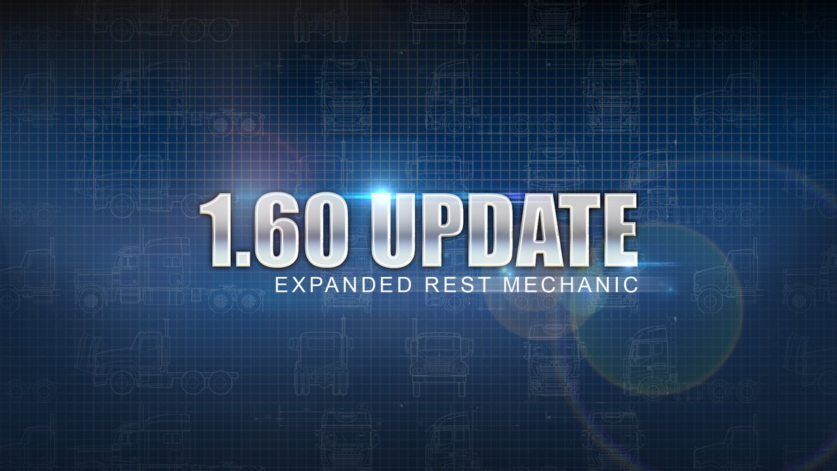 SCSsoftware's tweet photo. Introducing the Expanded Rest Mechanic in the 1.60 update 🚛

This new feature gives players control over their rest periods by allowing them to choose how long they want to sleep, and adjusts how the fatigue system works in both games ⏰

Read more at: https://t.co/rDTMDIVxBp https://t.co/kb6jffaCnI