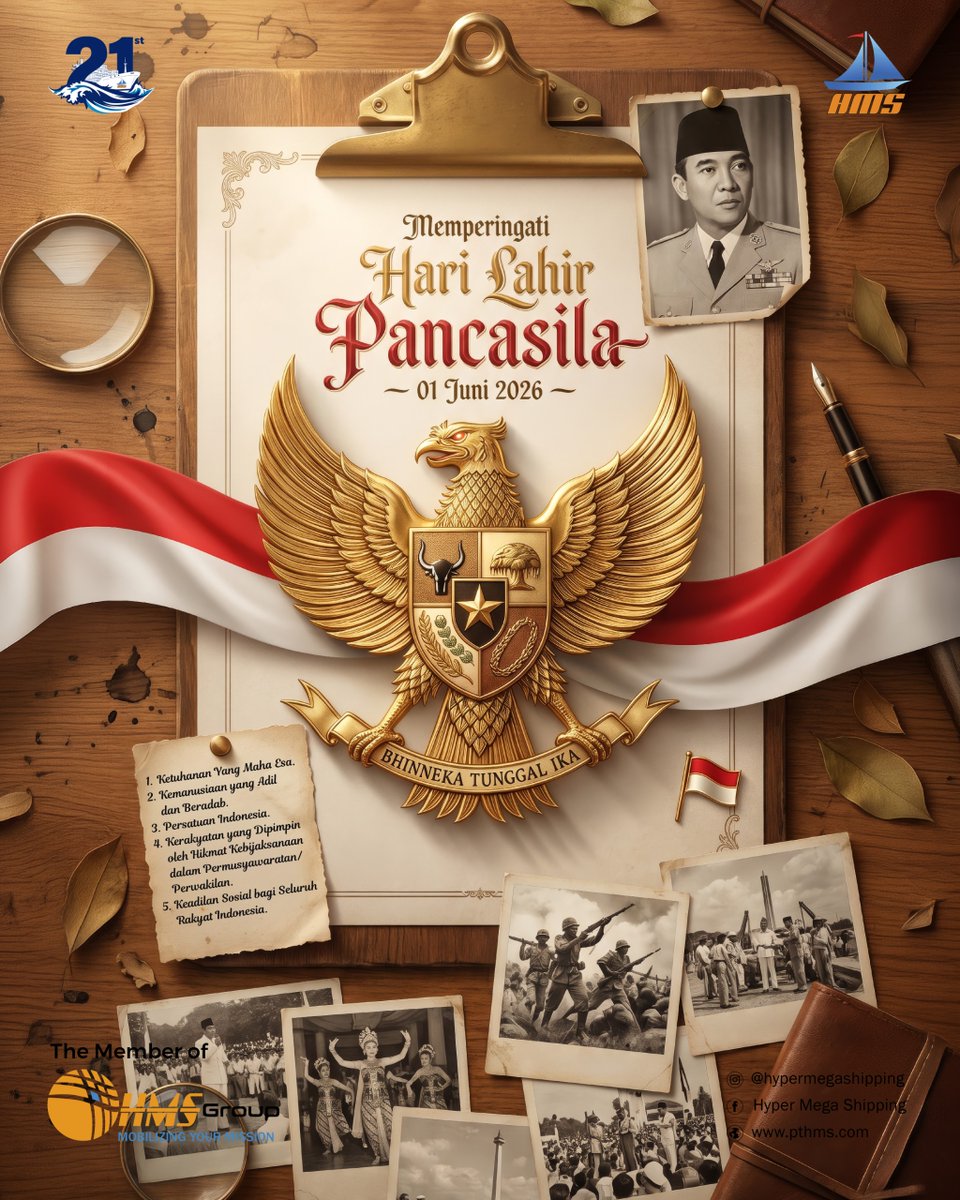 hypermegaship's tweet photo. Selamat Hari Lahir Pancasila 

"Negara Indonesia bukan satu negara untuk satu orang, bukan satu negara untuk satu golongan, tetapi negara semua buat semua."
-Ir Soekarno
#Harilahirpancasila #1juni https://t.co/DU1P3bYeJ1