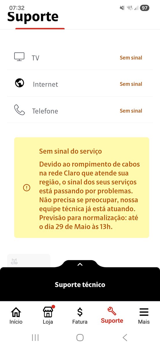 allxms's tweet photo. Alooooooo @ClaroBrasil mais uma vez estamos SEM SINAL... Já está virando rotina na região... Vcs precisam MELHORAR urgente! https://t.co/m2MXfoFYU3