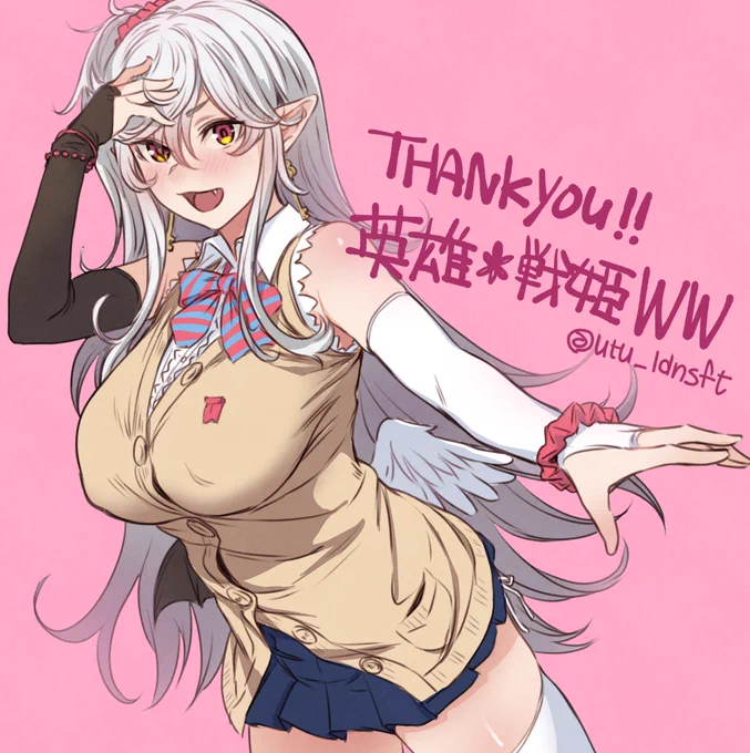 "英雄*戦姫WWW"発売!…ということで、WWサ終間際に描いてたFAを再掲 #英雄戦姫WW #英雄戦姫WWW
